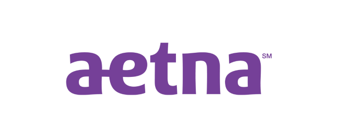 Aetna logo in purple text on a white background.